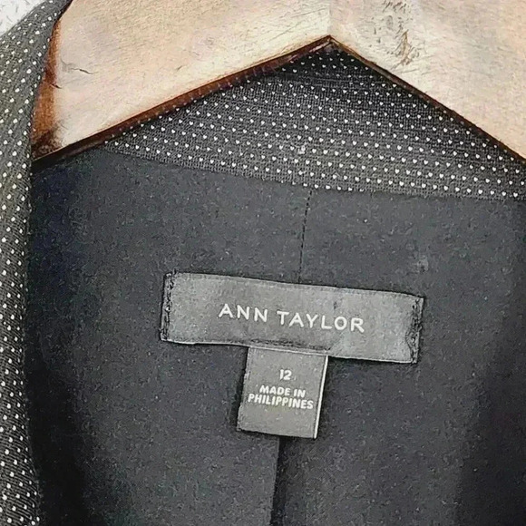 Ann Taylor Women's Black Blazer Jacket Size 12 Polyester Rayon 13CT - Picture 5 of 7